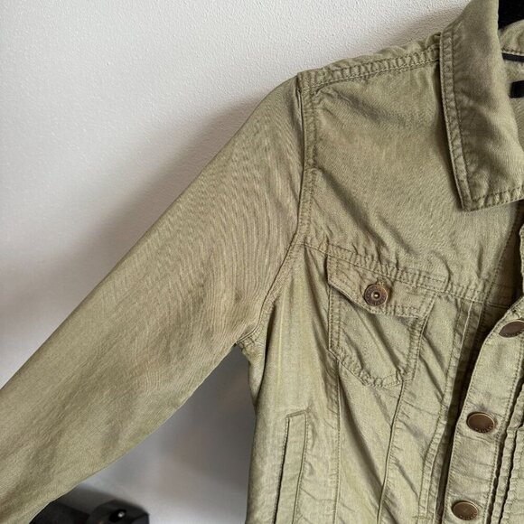 Tahari Womens Olive Green Button Up Lyocell Jacket Small Lightweight Casual - Picture 5 of 13